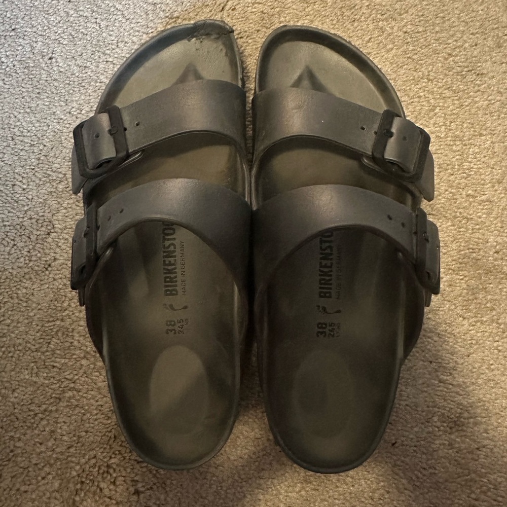 Birkenstock Charcoal Footbed Sandals